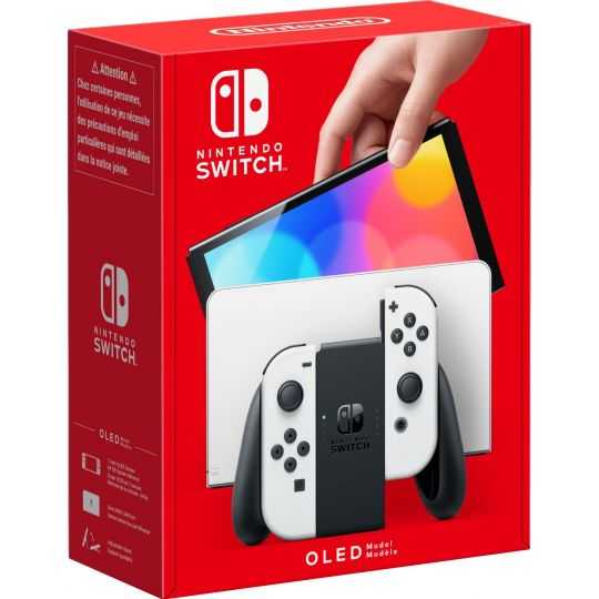 Nintendo Switch OLED spillekonsol Hvid/sort