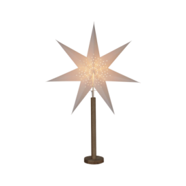 Stjerne på fod Elice 60x80 cm hvid