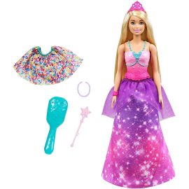Barbie - Dreamtopia - 2-i-1 Dukke - Prinsesse GTF92