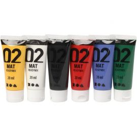 A-Color - Akrylmaling - Mat - 6 x 20 ml
