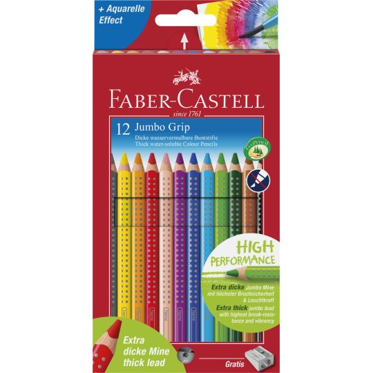 Faber-Castell - Jumbo GRIP farveblyant æske med 12 stk  110912