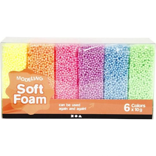 Soft Foam - 6 farver 6 x 10 g