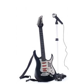 Elektrisk Guitar med Mikrofon og Mikrofonholder