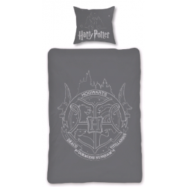 Sengetøj - Voksen str. 140 x 200 cm - Glow in The Dark - Harry Potter