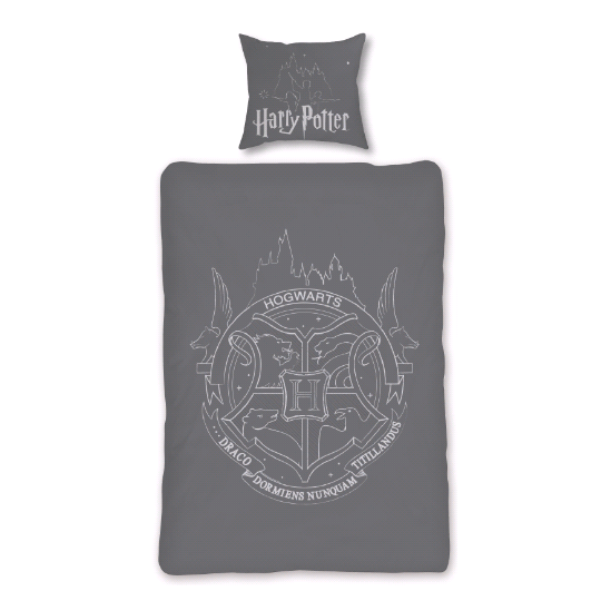 Sengetøj - Voksen str. 140 x 200 cm - Glow in The Dark - Harry Potter