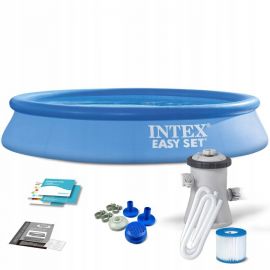 INTEX - Easy Set Pool Set m/12V Filter Pumpe 3.077 L