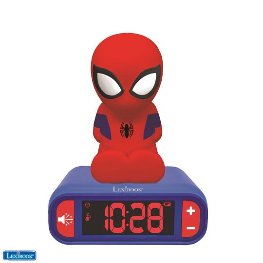 Lexibook - Vækkeur med Natlampe 3D Spider-Man og Lydeffekter