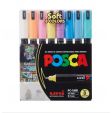 Posca - PC1MR - Extra Fin Tip Pen - Soft Colors, 8 stk