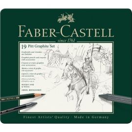 Faber-Castell - Pitt Graphite sæt i tin æske 19 stk