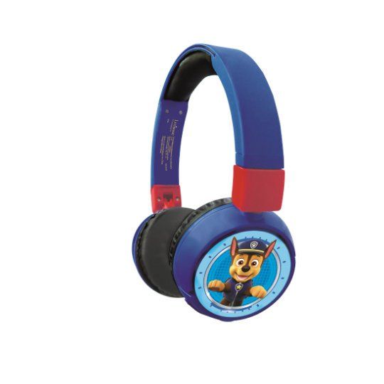 Lexibook - 2 i 1 Bluetooth- og kabelført sammenklappelige hovedtelefoner med sikker volumen til børn - Paw Patrol