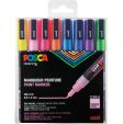 Posca - PC3M - Fin Tip Pen - Sparkling Colors, 8 stk