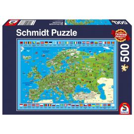 Puzzle - Udforsk Europa 500 stk. SCH8373