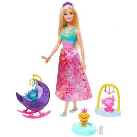 Barbie - Dreamtopia Nurturing Story - Prinsesse med Honey & Baby Drager