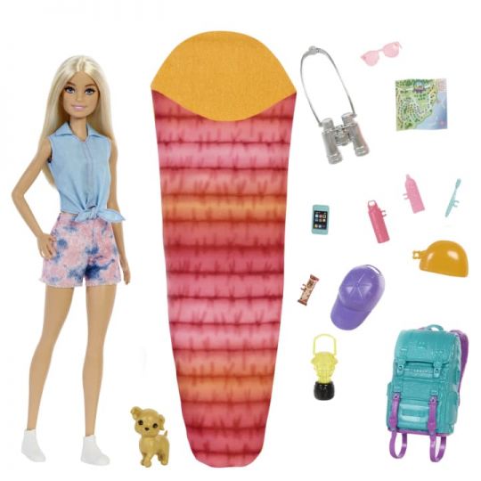 Barbie - Camping dukke med hvalp - Malibu