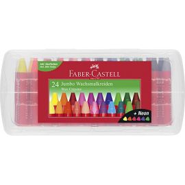 Faber-Castell - Jumbo Fedtfarver, 24 stk 120034