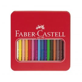 Faber-Castell - Jumbo Grip Farveblyanter i metalæske - 16 stk 110916