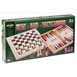 Vini Game - ​3-i-1 Skak, Dam & Backgammon
