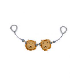 Smallstuff - Stroller Chain Knittet - Soft Curry Lion