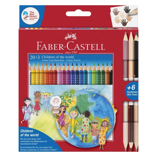 Faber-Castell - Colour Grip - Children of the world - farveblyanter 20+3 201747