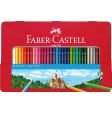 Faber-Castell - 6 kantede farveblyanter i metalæske, 36 stk 115886