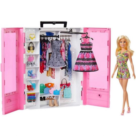 Barbie - Fashionistas - Ultimative Tøjskab med Dukke & Tilbehør
