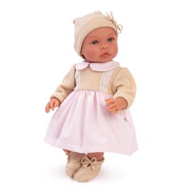 Asi dukker - Leonora dukke i rosa og beige kjole, 46 cm