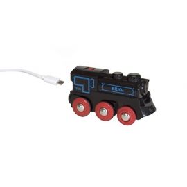 BRIO - Genopladeligt lokomotiv med mini USB-kabel 33599