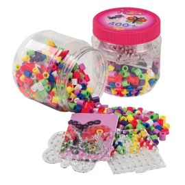 Hama - Maxi perler 400 perler+2 plader i pink dåse 388791