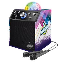 Music - Karaoke BT Disco Cube m/2 Mikrofoner