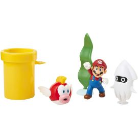 Nintendo - Super Mario - Undervandsdiorama-figursæt