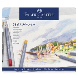 Faber Castell - Goldfaber akvarel farveblyamter i metalæske, 24 stk 114624