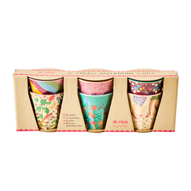 Rice - 6 Pcs Small Melamine Kids Cups Dance Out Prints - Small