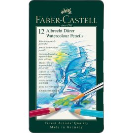 Faber-Castell - Akvarel farveblyanterAlbrecht Dürer, metalæske med 12 stk 117512