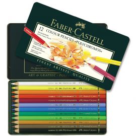 Faber-Castell - Polychromos Colour Pencil tin of 12