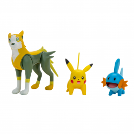 Pokemon - Battle Figure 3-pack - Pikachu,Mudkip,Boltund - 95155-12