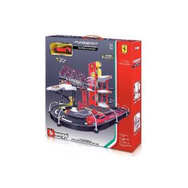 Burago - Ferrari Racer Parkeringshus inkl. 1 Bil 143
