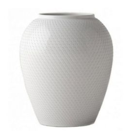 Rhombe Vase H25 hvid
