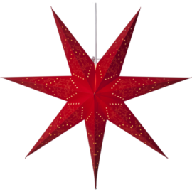 Stjerne Sensy papir 70x70 cm rød