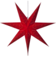 Stjerne Sensy papir 70x70 cm rød