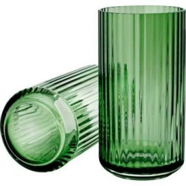 Lyngby Vase H20,5 klar grøn glas