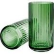 Lyngby Vase H20,5 klar grøn glas