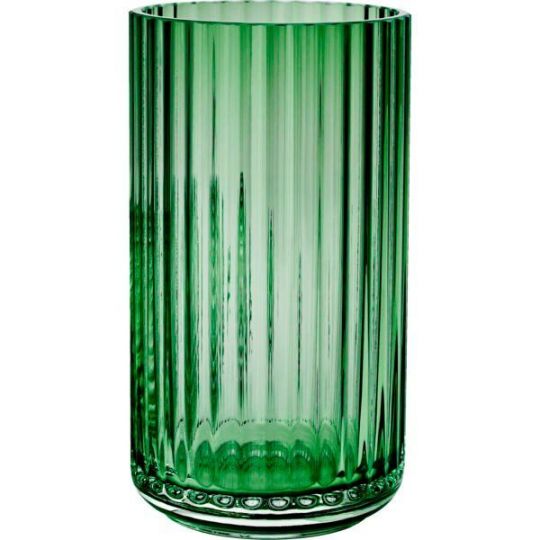 Lyngby Vase H15,5 copenh. green glas