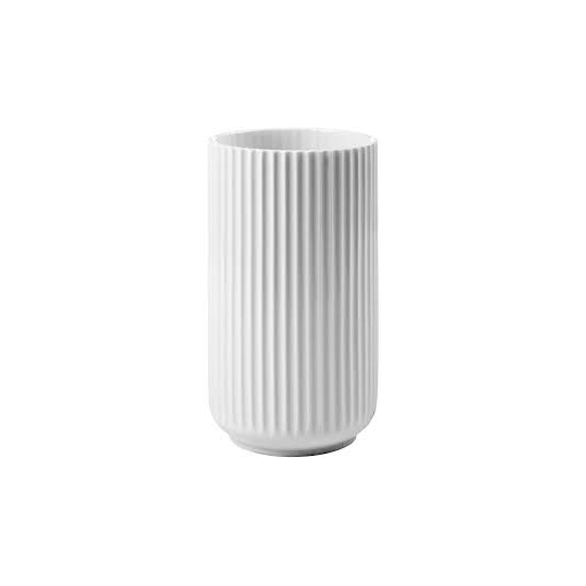 Lyngby Vase H25 hvid porcelæn