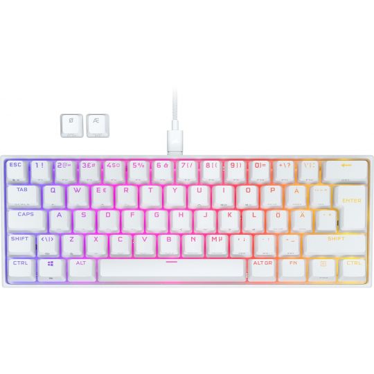 Corsair K65 RGB Mini gaming tastatur Hvid