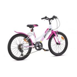 Pigecykel 20" DINO hvid/pink 6-gear
