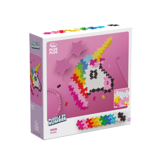 Plus-Plus Puzzle By Number Unicorn 250pcs