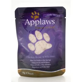 Applaws - Wet Cat Food 70 g pouch - Chicken & Wild Rice 178-007