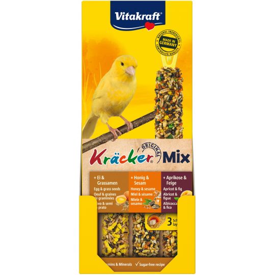 Vitakraft - Kräcker® Mix Honning/Græs/Abrikos til kanarie