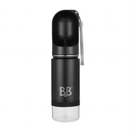 B&B - Luksus 3i1flaske - dobbeltsidet rustfristål med godbids opbevaring