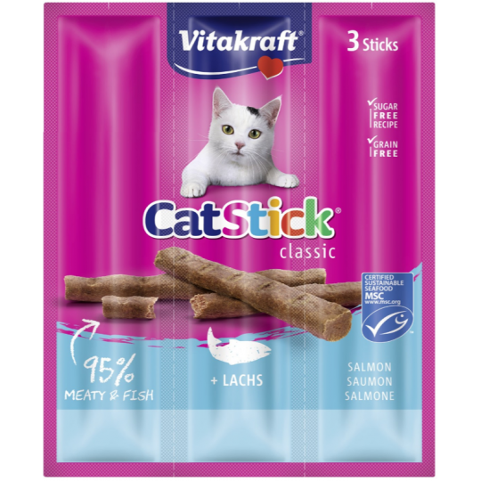 Vitakraft - Cat Stick salmon MSC  3 sticks- 39314